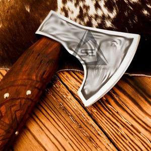 Hache à barbe robuste de haute qualité, couleur unie, avec manche en bois pour la coupe, service OEM, faible MOQ, couleur personnalisée - Product Image 6
