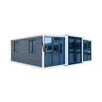 Maison conteneur pliable en acier extensible moderne, villa préfabriquée 2-3 chambres pour usage commercial, modèle 20 pieds disponible