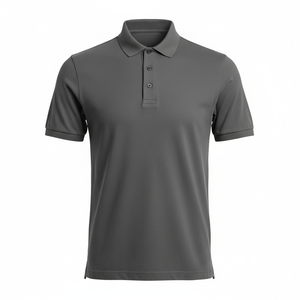 Camiseta Polo Piqué Gris para Hombre al por Mayor |   Uniformes de Trabajo de Manga Corta con Logotipo Personalizado |   Camisetas Deportivas al Por Mayor - Product Image 1