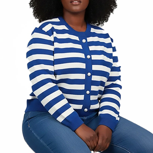 Custom Front Logo ZPB Women's Sorority Gift <b>Cardigan</b> <b>Sweater</b> Casual Print Knitted Long Sleeve Button <b>Sweater</b> Wholesale OEM ODM - Product Image 1
