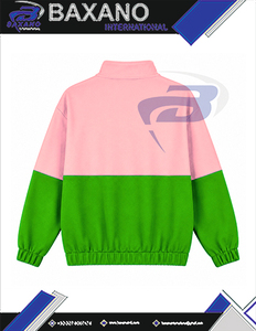 Alfa |   Kapa |   Sudadera con Cierre de Cremallera Alpha Sorority, Diseño de Bloques de Color Verde y Rosa, Bolsillos, Corte Regular, Sudadera de Otoño - Product Image 6