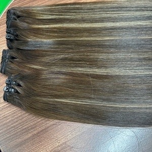 Tape Tip Clip Ins 100% Cheveux Humains Double Donateur Simple Extensions de Cheveux Bundle Cheveux Vierges Os Droit - Product Image 1