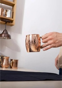 Vaso Clásico de Metal, Taza de Cobre 100% Puro Hecha a Mano, Taza de Cobre de Alta Calidad para Bebidas, Hotel, Bar, Hogar, Escuela - Product Image 2