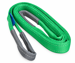 Eslinga Plana de 2 Toneladas, 50 mm × 3 m, Poliéster de Alta Resistencia, Reforzada con Anillas, para Manipulación y Elevación de Materiales - Product Image 1