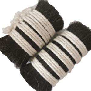 Cepillo de pelo de cerdas de cola de caballo de buey de Búfalo con logotipo personalizado de la mejor calidad con mango de ABS animales pequeños grandes herramienta de estilismo de limpieza en seco - Product Image 1