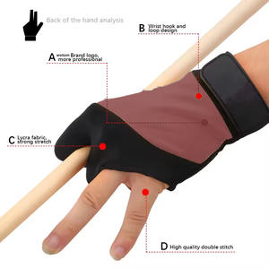 Guantes de Billar y Snooker de 3 Dedos, Unisex, de Secado Rápido, para Hombre, de Poliéster, para Todas las Estaciones, Hechos a Medida, Duraderos y Antideslizantes - Product Image 4