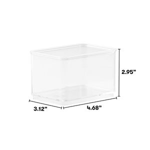 Lot de 6 petits bacs de rangement transparents, 1 pièce, 4.68x2.95x3.12 pouces, pour bureau et tiroir - Product Image 4
