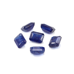 Saphirs bleus naturels de Bangkok, taille octogonale calibrée 6x8mm, pierres précieuses en saphir bleu naturel facetté pour la création de bijoux - Product Image 4