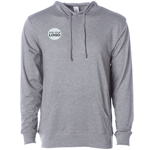 Sweat-shirt fin en jersey personnalisé avec logo, vente en gros, hoodie léger en tissu tri-mélange, pull vierge, prix d'usine - Product Image 1