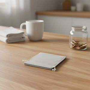 Sac en tissu Iln 15x20 cm, 2 pièces, gris, sac de rangement multi-usages - Product Image 3