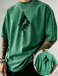 T-shirt Homme Oversize en Jersey 100% Coton Délavé au Sable, Manches Courtes, Col Rond, Style Vintage Usé, Streetwear, 320g Hardihood - Product Image 6