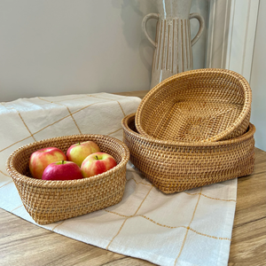 Paniers en rotin tressés à la main de qualité supérieure, écologiques, durables, multifonctionnels, personnalisables, pour la salle de bain, la buanderie, l'organisation du placard - Product Image 3