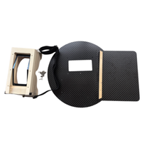 Ensemble complet personnalisé de casque de soudage en fibre de carbone, unité deux pièces, avec boîte de rangement en bois pour accessoires