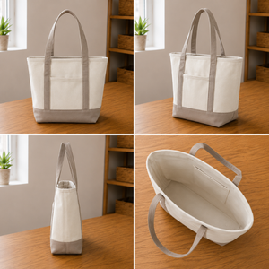 Bolsa de Mano de Algodón Orgánico |   Bolsa de Compras Reutilizable Ecológica, Bolsa de Malla Moderna para el Mercado, Uso Diario y Comercio Minorista - Product Image 4