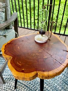 Luxury Modern Handmade Acacia Wood Log Dining <b>Coffee</b> <b>Table</b> Waterproof Living Room Retirement Wedding Anniversary Sympathy - Product Image 5