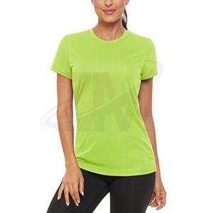 Camisetas Lisas de Cuello Redondo para Mujer, Manga Corta, 100% Algodón, Secado Rápido, Tallas Grandes, Venta Caliente - Product Image 1