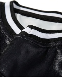 Branddept Women's Vintage Striped <b>Mesh</b> <b>Crop</b> <b>Top</b> V-Neck Short Sleeve Breathable Sporty Jersey Style 1972 Logo Design - Product Image 5