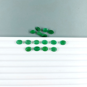Émeraudes zambiennes naturelles, ovales calibrées 5x7mm, pierres précieuses facettées naturelles, prêtes à l'emploi pour la création de bijoux. - Product Image 3