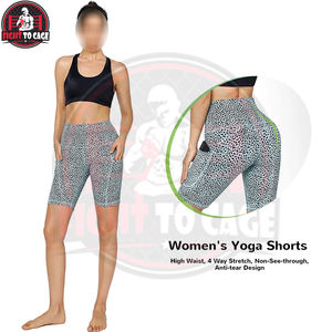 Shorts de sport légers et tendance à imprimé animalier pour femmes, taille haute, style cycliste, pour la gym, la course et le yoga - Prix de gros - Product Image 5