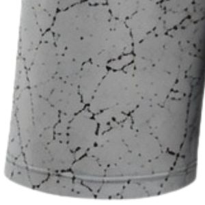 Light Grey Black Speckled Print Athletic Sports <b>Shorts</b> with <b>Elastic</b> <b>Waistband</b> Lightweight Breathable Gym Workout Performance - Product Image 4