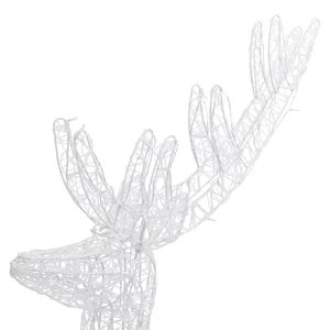 XXL 250 LED Acrylic Christmas <b>Reindeer</b> 70.9\" Cold White 3-Piece Set for <b>Outdoor</b> Decorations - Product Image 5