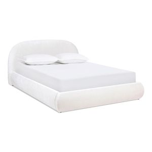 Lit plateforme rembourré Archie Queen Almond White Puffy Grounded - Product Image 4