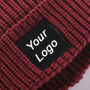 Bonnet côtelé personnalisé avec revers et patch logo tissé, en laine premium, pour l'hiver, fabricant de couvre-chefs OEM ODM KRAVEN SPORTS, style vintage pour bébés - Product Image 5