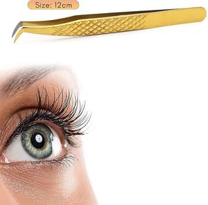Pinces à cils de haute qualité avec logo personnalisé, pointe en fibre pour extensions de cils, pinces à sourcils en acier inoxydable - Product Image 5