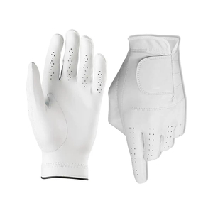 Gant de golf en cuir véritable blanc, main droite, respirant, unisexe, à enfiler, pour le sport - Product Image 1