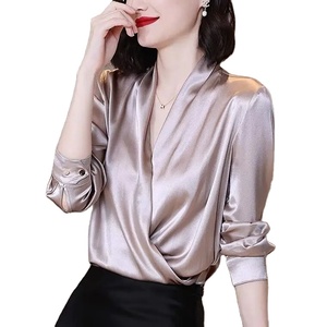 เสื้อผู้หญิงผ้าลินินพิมพ์ลายทางคอตตอนลินินเสื้อเบลาส์ OL กระดุมแขนยาวเสื้อ2023คาร์ดิแกนติดกระดุมสำหรับฤดูร้อน - Product Image 1