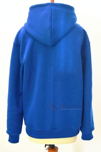 Sudadera con Capucha Azul Rey para Hombre, con Cierre Completo, Bordada, de Forro Polar, Manga Larga, Puños Acanalados, Chaqueta Deportiva Casual, 100% Algodón - Product Image 5