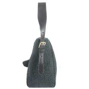 Sac seau personnalisé pour femme en similicuir et fausse fourrure, avec fermeture éclair, sac à main tendance pour l'hiver et le quotidien - Product Image 4