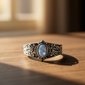 <b>Moonstone</b> Fashion <b>Ring</b> 3.6 Grams Weight - Product Image 3