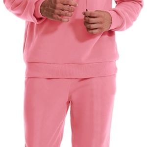 Conjunto de Sudadera con Capucha y Pantalones Deportivos Unisex Extra Grandes, Lisos, de Algodón 100%, para Hombre - Product Image 6