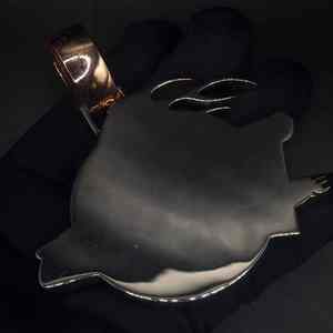 Pendentif Moissanite Rond à Taille Brillante avec Logo Personnalisé en Argent Sterling 925, Collier Iced Out Unisexe - Product Image 4