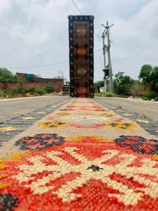 Rustic Southwestern Kilim <b>Runner</b> Carpet Wool Jute Handmade Tribal Floor <b>Rug</b> Boho Entryway Farmhouse Hallway Corridor Decor - Product Image 2