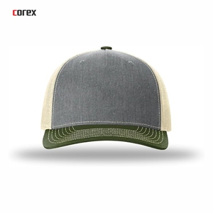 Casquette Trucker en Maille Personnalisable 5 Panneaux Ajustable Respirante Imperméable Décontractée pour Adultes Printemps-Été Unisexe Vert Olive Gris Beige - Product Image 2