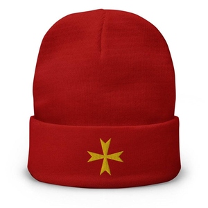 Bonnet de l'Ordre de Malte - Chapeau d'hiver chaud avec broderie dorée de qualité supérieure - Product Image 4