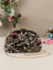 Bolsos de Noche Bordados a Mano para Mujer, con Cristales y Diamantes de Imitación, para Fiestas y Bodas, Bolsos de Mano con Cuentas Bordadas - Product Image 3