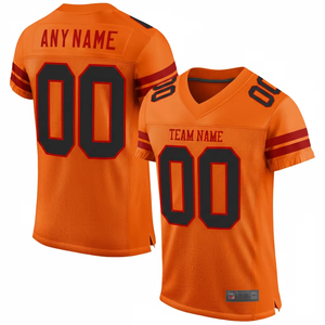 Wholesale <b>Men's</b> American Football Jersey Heat-Transfer <b>Printed</b> Plus Size Short Sleeves 100%Polyester UV Protection Sports Jersey - Product Image 3