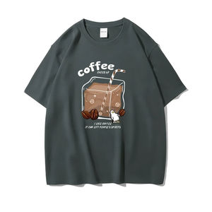 T-shirt en toile respirante imprimé sur mesure de haute qualité, col en coton 100 %, coupe classique, manches courtes, pour homme - Product Image 5