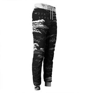 Men's Blue Bandana Print Sweatpants Elastic Waist Drawstring Casual Joggers Polyester Breathable Jogger Pants <b>Trousers</b> - Product Image 3