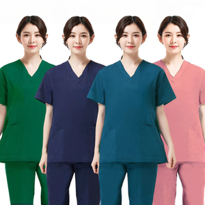 Medical Uniform Scrubs <b>Set</b> Polyester Protective Made in Vietnam Comfortable Hospital Nurse <b>Doctor</b> Workwear - Product Image 6