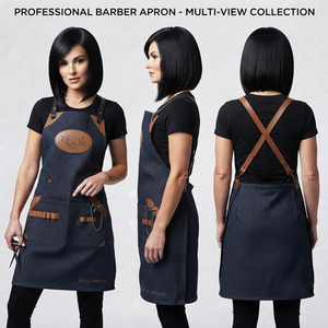 Tabliers en cuir pour barbier, vente en gros, tablier de barbier sans manches pour salon, tablier personnalisé avec logo, tabliers sur mesure - Product Image 5