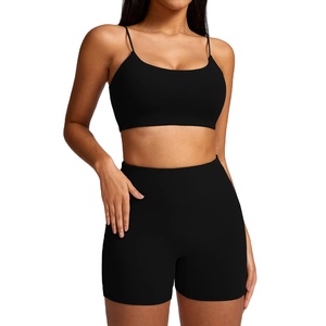 Conjunto Deportivo de Dos Piezas para Mujer, Sujetador Deportivo y Pantalones Cortos de Yoga, Ropa Deportiva Suave y Elástica - Product Image 3