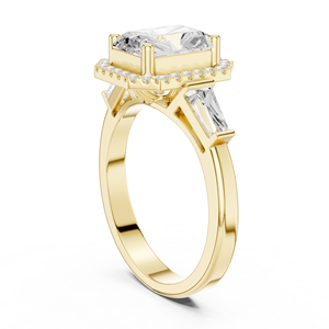 Aries Jewel Elegant 2 CT Radiant Cut E VS1 Lab Diamond Engagement Ring 14K Yellow Gold IGI Certified Weddings Anniversary Gifts - Product Image 3