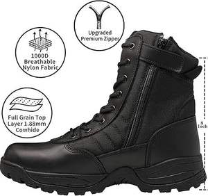 รองเท้าทางยุทธวิธีระบายอากาศได้ดี ราคาประหยัด สำหรับผู้ชาย ทนทาน กันน้ำ สวมใส่สบาย เหมาะสำหรับการเดินป่าและการฝึกซ้อม - Product Image 2