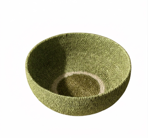 Cuenco redondo de mimbre duradero para almacenamiento, para mesa de comedor, cuenco decorativo apilable para mesa. - Product Image 4
