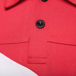 Men's Short Sleeve Color Blocked <b>Polo</b> Shirt Red <b>White</b> Black Geometric Pattern Casual Knitted Regular Fit - Product Image 6