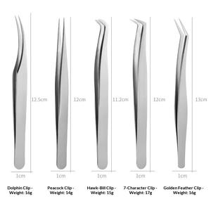 Ensemble de pinces à cils en acier inoxydable de précision Morje Surgical avec pointe lisse, longueur 10 mm, prise en main parfaite pour les outils d'extension de cils - Product Image 5